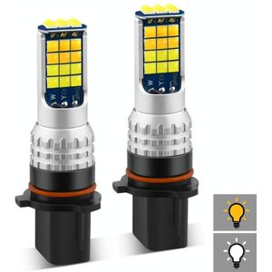 2 PCS V6 P13W DC9-36V 30W 3000LM IP65 Car LED Double Color Fog Light with 30LEDs SMD-2525 Lamp
