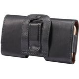 Crazy Horse Texture Vertical Flip Genuine Leather Case / Waist Bag with Back Splint for iPhone 4S / 5 / 5S / 5C(Black)