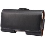 Crazy Horse Texture Vertical Flip Genuine Leather Case / Waist Bag with Back Splint for iPhone 4S / 5 / 5S / 5C(Black)