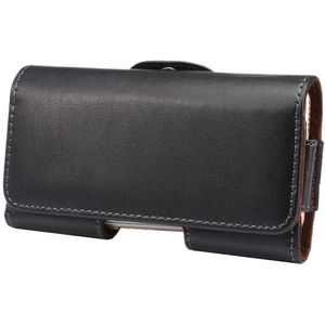 Crazy Horse Texture Vertical Flip Genuine Leather Case / Waist Bag with Back Splint for iPhone 4S / 5 / 5S / 5C(Black)