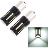 2 PCS 1156 / BA15S DC9-16V / 8.2W / 6000K / 655LM Car Auto Reversing Lights / Turn Light 66LEDs SMD-2016 Lamps