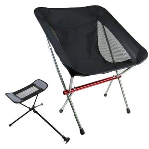 Outdoor Beach Chair Aluminum Alloy Ultra Light Camping Barbecue Fishing Portable Folding Back Chair(Folding Chair + Telescopic Tripod)