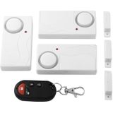Home Security Wireless Remote Control Door Window Siren Magnetic Sensor Alarm Warning  1 Remote Controller + 3 Magnetic Sensors