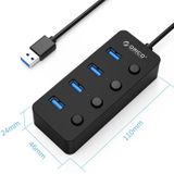 ORICO W9PH4-U3-V1 4 USB 3.0 Ports Faceup Design HUB with Individual Power Switches and LEDs