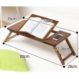 741ZDDNZ Bed Use Folding Height Adjustable Laptop Desk Dormitory Study Desk  Specification: Classic Tea Color 88cm Thick Bamboo