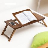 741ZDDNZ Bed Use Folding Height Adjustable Laptop Desk Dormitory Study Desk  Specification: Classic Tea Color 88cm Thick Bamboo