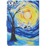 For iPad Mini 4 / 3 / 2 / 1 Colored Drawing Pattern Horizontal Flip Leather Case with Holder & Card Slots & Sleep / Wake-up Function(Starry Sky Tree)