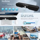 New Rixing NR4017 Portable 10W Stereo Surround Soundbar Bluetooth Speaker with Microphone(Gray)