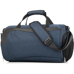 Sports Gym Bag Men Shoulder Portable Travel Luggage Bag Basketball Football Swimming Sports Training Bag  Size: 44 x 26 x 26cm(  LTL118 Blue)