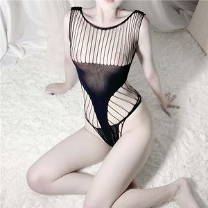 Wome Sexy Transparante Temptation Jumpsuit Net Kleding