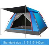 Outdoor 3-4 People Beach Thickening Rainproof Automatic Speed Open Four-sided Camping Tent  Style:Automatic Vinyl(Sky Blue)