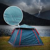 Outdoor 3-4 People Beach Thickening Rainproof Automatic Speed Open Four-sided Camping Tent  Style:Automatic Vinyl(Sky Blue)