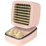A5 Mini Humidifying Refrigeration Air Conditioning Fan USB Home Desktop Water Cooling Fan(Girl Pink)