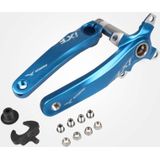 JIANKUN IXF Mountain Bike Hollow Crank Modified Single-plate Left and Right Cranks Crankshaft Bottom Axle  Style:Left and Right Crank(Blue)