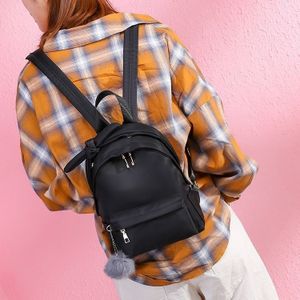 Bow-knot Casual Double Shoulder Bag Ladies Handbag Messenger Bag (Black)