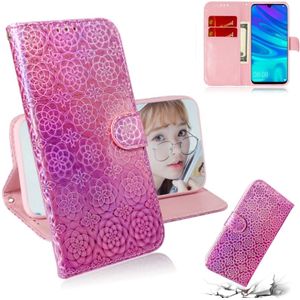 For Huawei Enjoy 9s / Honor 10i/20i Solid Color Colorful Magnetic Buckle Horizontal Flip PU Leather Case with Holder & Card Slots & Wallet & Lanyard(Pink)