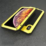Waterproof Dustproof Shockproof Aluminum Alloy + Tempered Glass + Silicone Case for iPhone XS Max (Yellow)