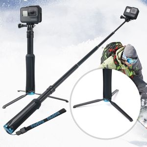 Portable Foldable Tripod Holder Selfie Monopod Stick for GoPro HERO9 Black / HERO8 Black /7 /6 /5 Session /5 /4 Session /4 /3+ /3 /2 /1  Xiaoyi Sport Cameras  Length: 23.5-81cm
