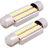 2 PCS 41mm 2W 240LM White Light 24 LED SMD 4014 Error Free License Plate Lights Car Light Bulb