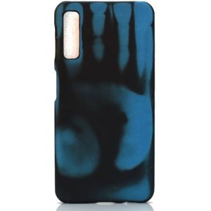 Paste Skin + PC Thermal Sensor Discoloration Case for Samsung A50(Black  blue)