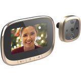 SF550 4.3 inch Screen 1.0MP Security Digital Door Viewer with 12 Polyphonic Music  Support PIR Motion Detection & Infrared Night Vision & 145 Degrees Wide Angle & TF Card (Gold)