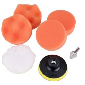 7 in 1 Buffing Pad Set Thread Auto Car Polishing Pad Kit for Car Polisher  Size:4 inch