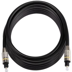 5m OD6.0mm Nickel Plated Metal Head Toslink Male to Male Digital Optical Audio Cable