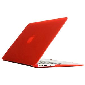 Frosted Hard Plastic Protection Case for Macbook Air 11.6 inch(Red)