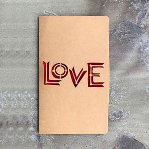 10 PCS Retro Kraft Paper Hollowed Love Greeting Card Valentine Day Message Card(Letter LOVE)