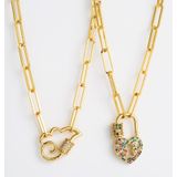 Ladies Exquisite Clavicle Chain Brass Micro-inlaid Zircon Necklace  Style:Cloud