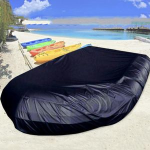 Waterproof Dust-Proof And UV-Proof Inflatable Rubber Boat Protective Cover Kayak Cover  Size: 470x94x46cm(Black)