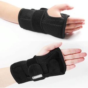 AOLIKES HS-1672 Wrist Joint Fixture Belt Breathable Wrist Sprained Fracture Fixed Sleeve Wrist Steel Strip Splint  Specification: Left Hand+Right Hand  L