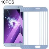 10 PCS Front Screen Outer Glass Lens for Samsung Galaxy A3 (2017) / A320(Blue)