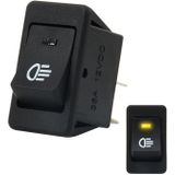30 Amp 12 Volt Four Plugs LED ON OFF Car Fog Light Switch (Yellow Light)