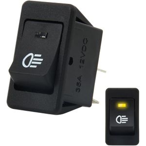 30 Amp 12 Volt Four Plugs LED ON OFF Car Fog Light Switch (Yellow Light)