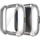 ENKAY Hat-prince Full Coverage Electroplate TPU Case for Fitbit Versa 2(Silver)