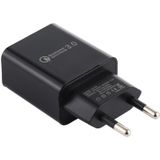 LZ-706 QC3.0 Single USB Port Travel Charger  EU Plug (Black)