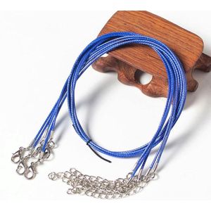 100 PCS Crystal Pendant Necklace Rope Jewelry Lanyard(Royal Blue)