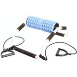 3 In 1 Indoor Multifunctional Yoga Foam Roller + Push-Up Holder + Pull Rope Fitness Equipment Set(Blue)