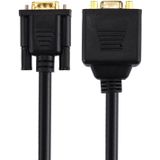 30cm VGA Male to 2 VGA Female Splitter Cable(Black)