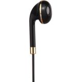 Black Wire Body 3.5mm In-Ear Earphone with Line Control & Mic  For iPhone  Galaxy  Huawei  Xiaomi  LG  HTC and Other Smart Phones(Gold)