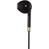 Black Wire Body 3.5mm In-Ear Earphone with Line Control & Mic  For iPhone  Galaxy  Huawei  Xiaomi  LG  HTC and Other Smart Phones(Gold)