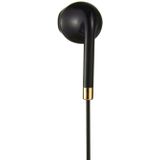 Black Wire Body 3.5mm In-Ear Earphone with Line Control & Mic  For iPhone  Galaxy  Huawei  Xiaomi  LG  HTC and Other Smart Phones(Gold)