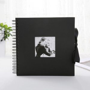 10 inch DIY Scrapbook Valentines Day Gifts Wedding Guest Book Craft Paper Anniversary Travel Memory Scrapbooking Photo Album(Black)