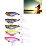 HENGJIA 5 PCS 5.5cm/11g Luya Metal VIB Fishing Lures Bait Bionic Kit with Plastic Box