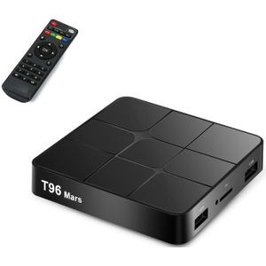 T96 Mars 4K HD Smart TV Box with Remote Controller  Android 7.1.2  S905W Quad-Core 64-Bits ARM Cortex-A53  1GB+8GB  Support TF Card  HDMI  LAN  AV  WiFi(Black)