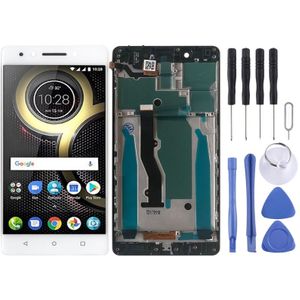 LCD Screen and Digitizer Full Assembly with Frame for Lenovo K8 Note XT1902-3(White)