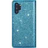 For Samsung Galaxy Note 10 Plus Ultrathin Glitter Magnetic Horizontal Flip Leather Case with Holder & Card Slots(Sky Blue)