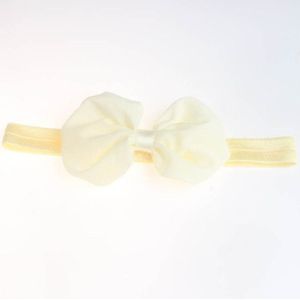 2 PCS Baby Headband Ribbon Chiffon Bow Children Hair Band Headwear(Beige)