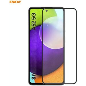 For Samsung Galaxy A52 4G / 5G ENKAY Hat-Prince Anti-drop Full Glue Tempered Glass Full Screen Film Anti-fall Protector